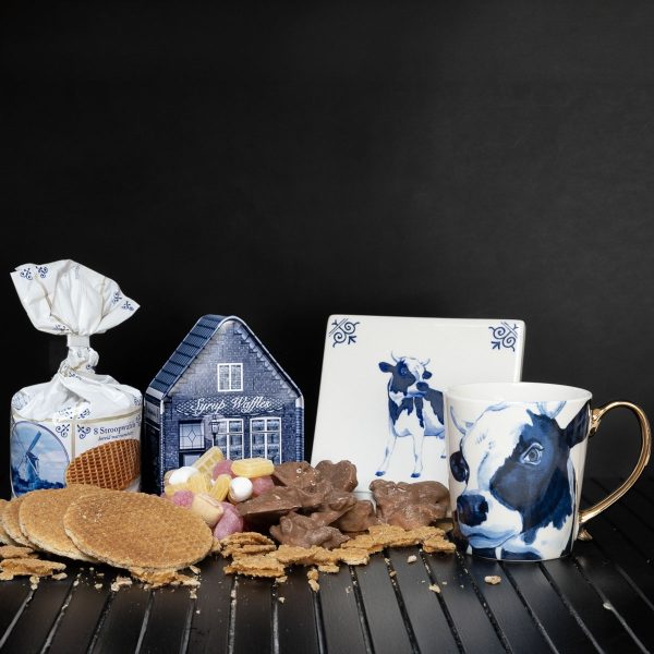 Delft blauw kadopakket met koe