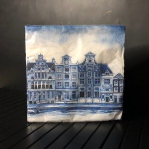 Delfts Blauwe Servetten met Grachtenhuizen – Typisch Hollands Tafeldecoratie