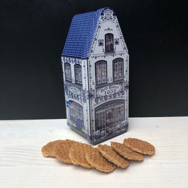 Delfts Blauw Blik met Stroopwafels