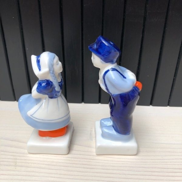 Delfts Blauw Kuspaar Man en Vrouw – Peper en Zout Stel