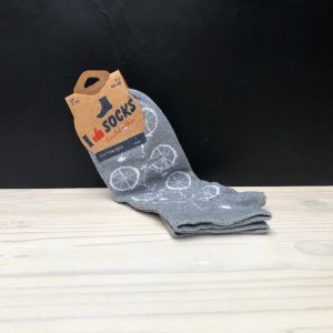 Enkel sokken fiets grijs